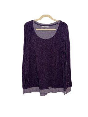 Maurices Purple Long Sleeve Top With Embellished Sleeves Size 2X